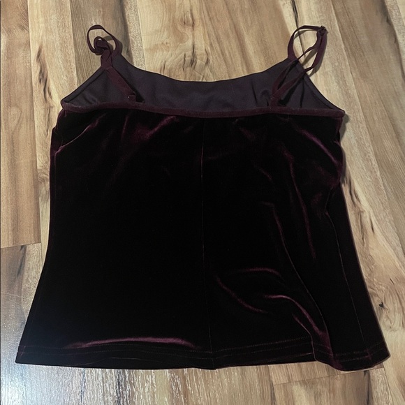 VTG Boston Proper Velvet Wine Tank Top Sz Med - Picture 3 of 5